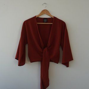 Red Wrap Top